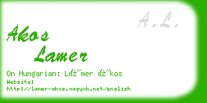 akos lamer business card